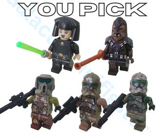 Luminara, Wookie Warrior, 41st Scout, 41st Regular en 41st Elite Star Wars Customs met wapens