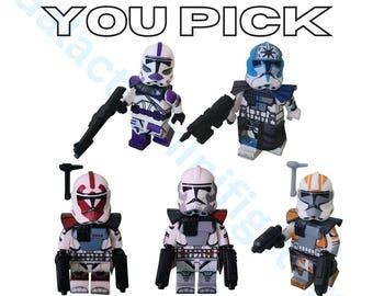 187th Arc Trooper, 212th Arc Trooper en Arc Troopers Jesse, Dredd en Colt Star Wars Customs met blasters