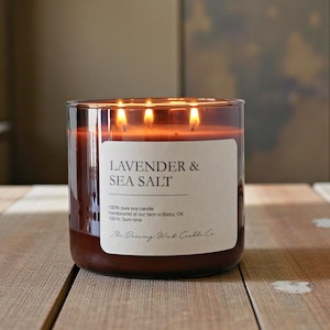 Soy 3 wick Candle / Strong Scented / Gift for Him / Hygge/ Hand Poured / Coffee Candle Book Candle / New Home Gift / Lavender Hostess Gift image 8
