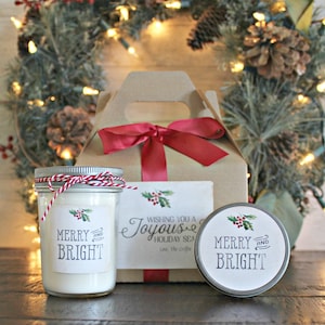 Christmas Gift Box / Christmas Candle / Spa Gift Set / Christmas Gift Hostess / Personalized Christmas Gift / Christmas Gift Set with Box