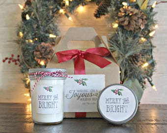 Christmas Gift Box / Christmas Candle / Spa Gift Set / Christmas Gift Hostess / Personalized Christmas Gift / Christmas Gift Set with Box