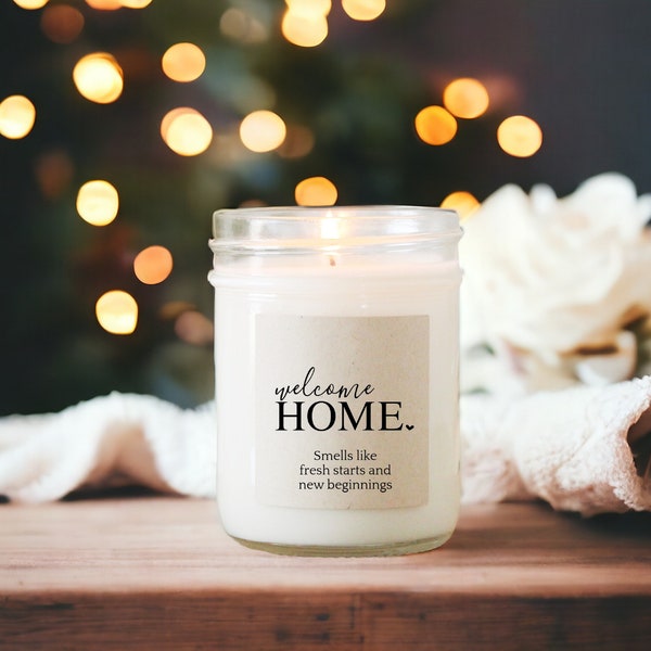Welcome Home Candle / Smells like fresh starts and  new beginnings / New Home Gift / Housewarming candle / Realtor Gift