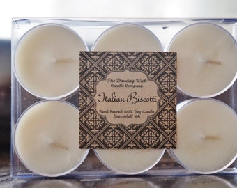 Tealights//100% Soy//Choose Your Scent // 6 pack// Hand Poured