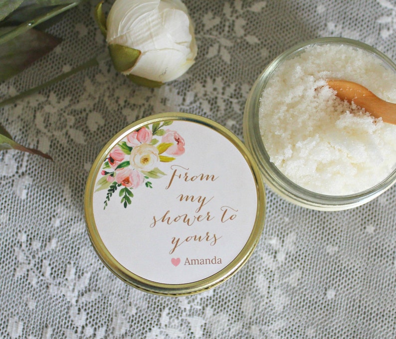 Sugar Scrub Shower Favors/from My Shower to Yours Etsy
