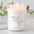 Hostess Gift / Personalized  Soy Candle /  Thank You for showering me with love / Baby Shower Hostess Gift / Bridal Shower Hostess Gift