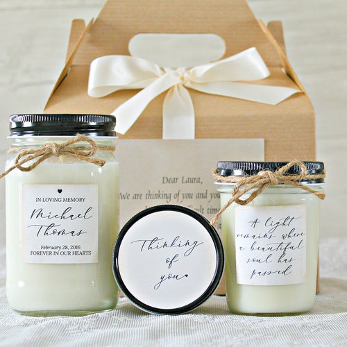 Memorial Candle Gift Set / Condolence Gift / Sympathy Gift / Etsy