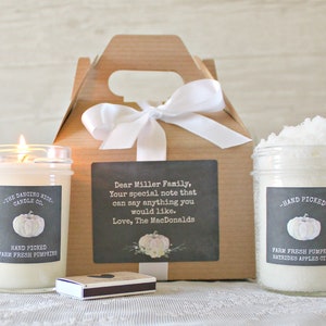 Fall Gifts / Thanksgiving Gift / Hostess Gift / Housewarming Gift / 8 oz candle & Sugar Scrub / Fall Candle Gift Set / Gift For Her / Autumn bild 9