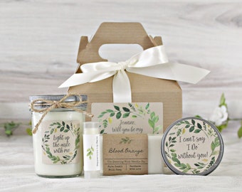 Will you be my Bridesmaid Box  / Bridesmaid Proposal / Will You Be my Maid of Honor / Bridesmaid Box Gift / Greenery Wedding Gift Box