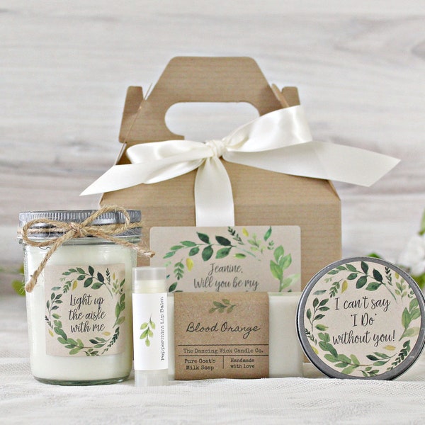 Will you be my Bridesmaid Box  / Bridesmaid Proposal / Will You Be my Maid of Honor / Bridesmaid Box Gift / Greenery Wedding Gift Box