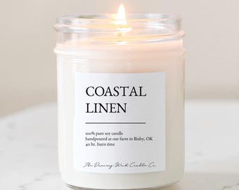 100% Pure Soy Candle | Hand Poured Clean Burning Candle | Non Toxic Home Fragrance | Strong Scented Handmade Gift