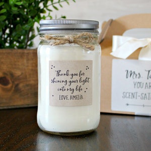 Thank you for shining your light in my life / 16 oz. Personalized Candle / Teacher Gift Candle / Nurse Thank you gift / Gift for Friend image 7