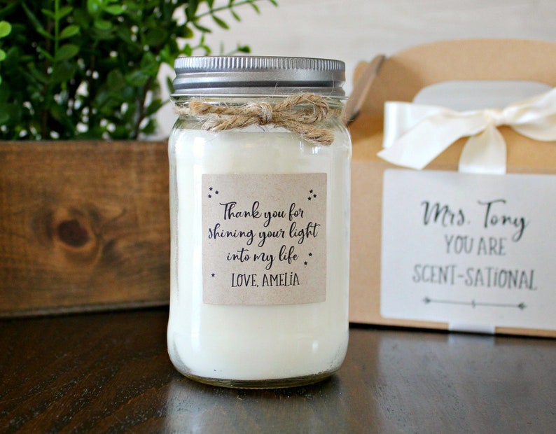 Thank you for shining your light in my life / 16 oz. Personalized Candle / Teacher Gift Candle / Nurse Thank you gift / Gift for Friend image 7