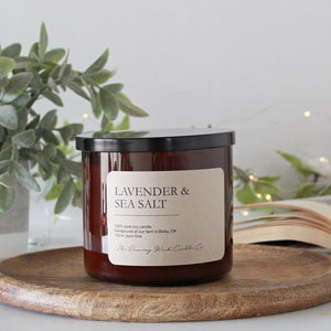 Soy 3 wick Candle / Strong Scented / Gift for Him / Hygge/ Hand Poured / Coffee Candle Book Candle / New Home Gift / Lavender Hostess Gift image 9