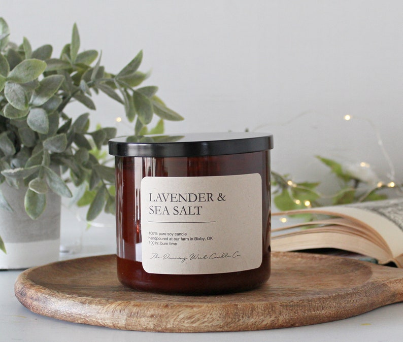 Soy 3 wick Candle / Strong Scented / Gift for Him / Hygge/ Hand Poured / Coffee Candle Book Candle / New Home Gift / Lavender Hostess Gift image 9