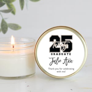 Personalized Class of 2025 Graduation Party Favors / Soy Candle Favors  / For Guests in Bulk / College Graduation / High School Graduation