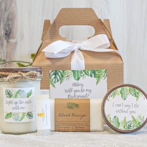 Tropical Bridesmaid Proposal Box / Will You Be my Bridesmaid / Destination Wedding Gifts / Bachelorette Party Gift Box / Tropical Wedding