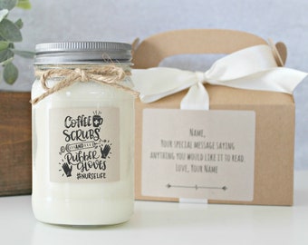 Nurse Gift / Personalized Gift Candle / Nurse Appreciation / Gift for Nurse / Nurse Life / Personalized Candle with box
