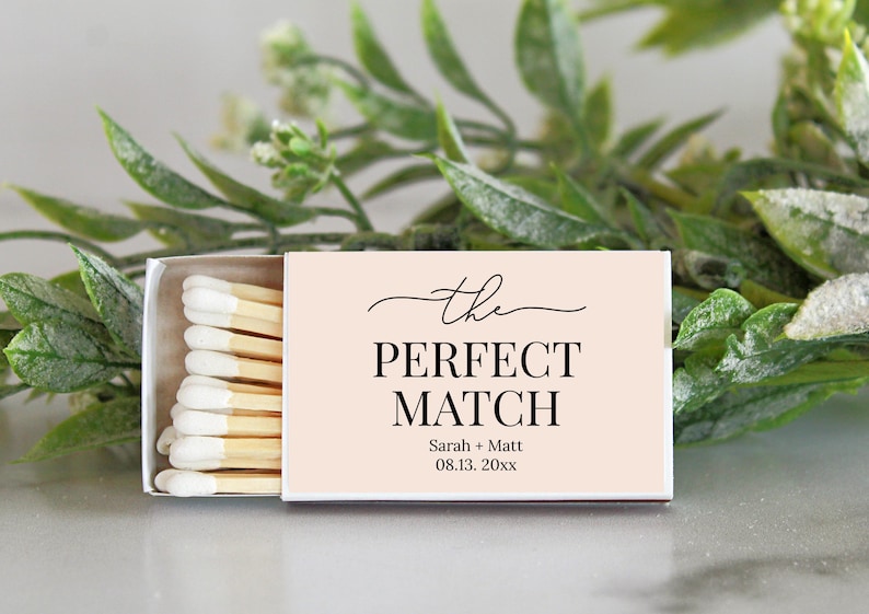 L'association parfaite des allumettes personnalisées / Lot de 10 / Cadeaux de mariage / Cadeaux de réception / Shower nuptiale Cadeaux de fiançailles pour anniversaire image 10