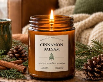 Christmas Candle | Winter Soy Candle | Choose Your Holiday Scent | Hostess Gift | Stocking Stuffer | Cozy Holiday Home Decor