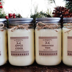 Soy Candle / 16 oz Candle / 8 oz Candle / Mason Jar Candle / Winter Candle / Holiday Sweater Candle / Christmas Candle image 9