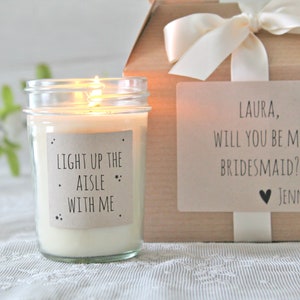 Bridesmaid Proposal Box / Maid Matron of Honor Proposal / Bridesmaid Gift / Light up the aisle with me / Personalized / Custom Wedding imagen 5