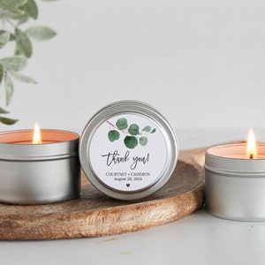 Bulk Wedding Favors for Guests / Set of 10 Candle Favors / Eucalyptus ...