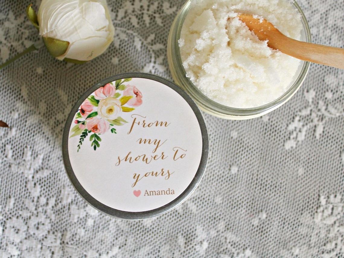 Sugar Scrub Shower Favors/from My Shower to Yours Etsy