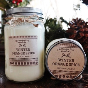 Winter Candle//Christmas Candle//Soy Candle//Choose Your Scent//16 oz Candle/Half Pint Mason Jar Candle//Gift Candle//Sweater Candle image 8