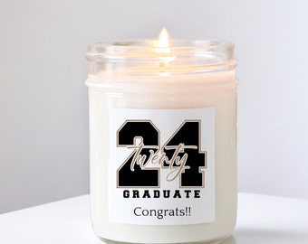 Graduation Gift Candle / Congrats Grad 2024 / Milestone Gift / Soy Candle / Grad Gift For Her / Grad Gift For Him / Custom Candle / Decor