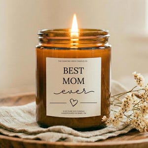 Best Mom Ever Candle | Mother's Day Gift for Mom | Birthday Gift from Daughter or Son | Soy Candle Gift 画像 1