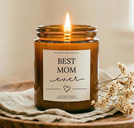 Best Mom Ever Candle | Mother's Day Gift for Mom | Birthday Gift from Daughter or Son | Soy Candle Gift