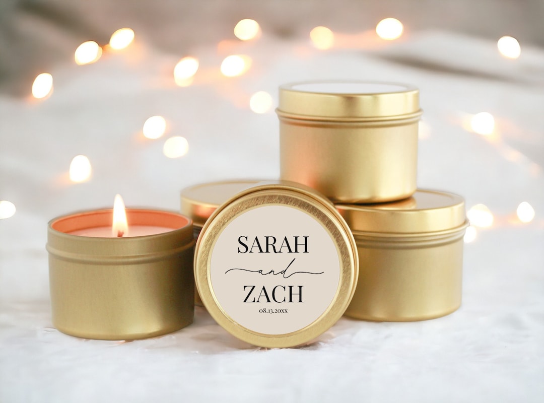 Bulk Wedding Favors / Set of 10 Candles / for Guests / Personalized ...