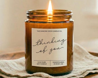 Thinking of You Candle | Sympathy Gift | Comfort Candle | Friend Encouragement Gift | Get Well Soon | Care Package Candle