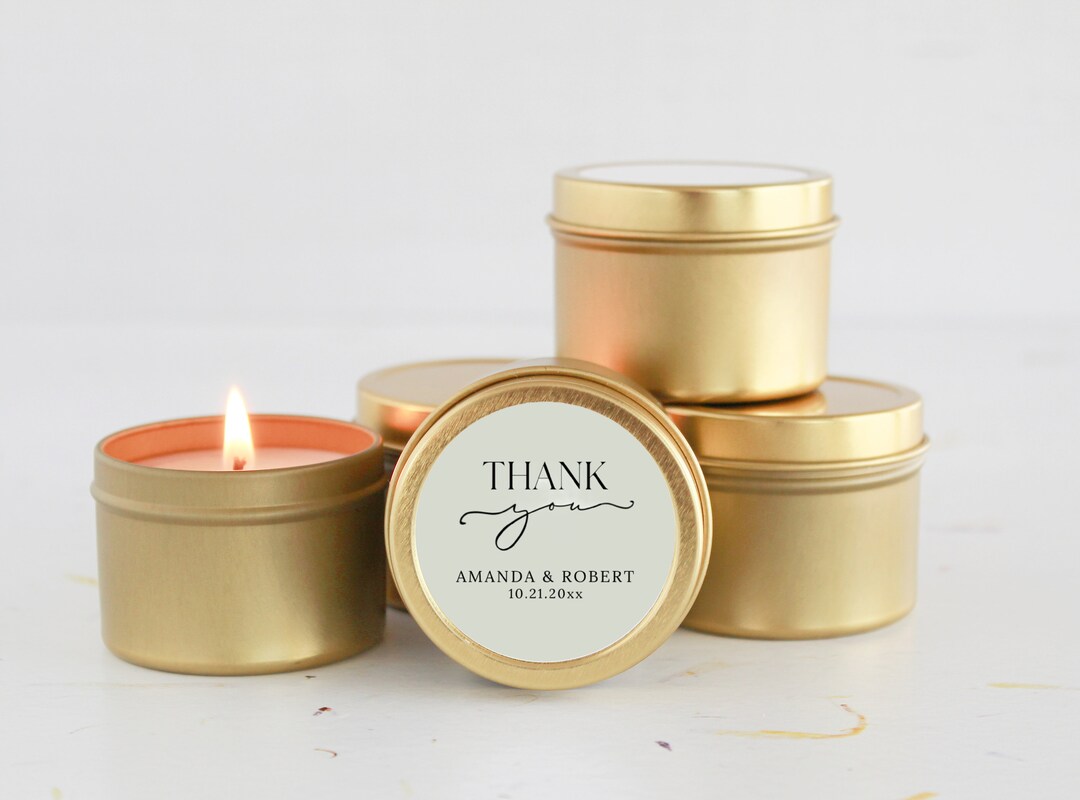 Wedding Favors for Guests Bulk / Thank You Custom Candle Favor / Shower ...