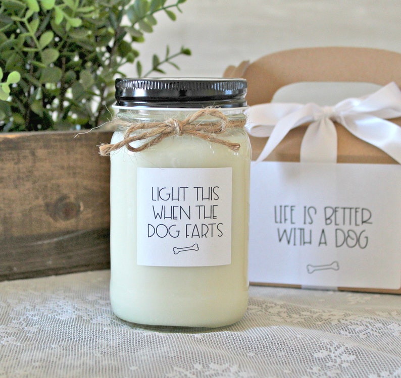 Dog Lover Gift Candle / Humorous Dog Gift / Home is Where Your Etsy