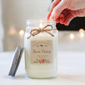 Soy Mason Jar Candle////Choose Your Scent//Container Candle//Spring Candle//16 oz. Candle //8 oz. Candle//Hand Poured//All Natural//