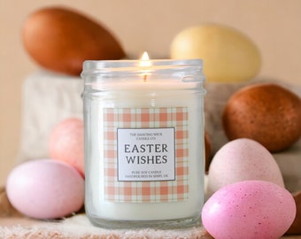 Easter Wishes Candle / Easter Basket Gift / For Teen / Hostess Gift / Easter Decor / Easter Bunny / Scented Candle / Gift For Her/Soy Candle