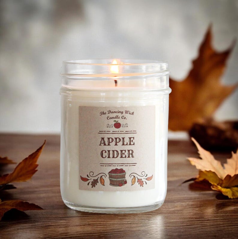 Juego de 3 velas de otoño / Juego de regalo con velas / Decoración de otoño / Juego de velas de otoño más vendido / Velas en frasco / Ideas para regalos de otoño / Velas de soja hechas a mano imagen 2