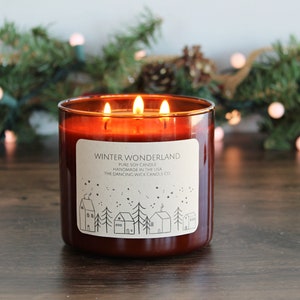 3 Wick Strong Scented candle / Pure Soy  / Cozy Decor / Hand Poured /  Christmas Candle  / Gift for Her / Gift For Him / Valentines Day