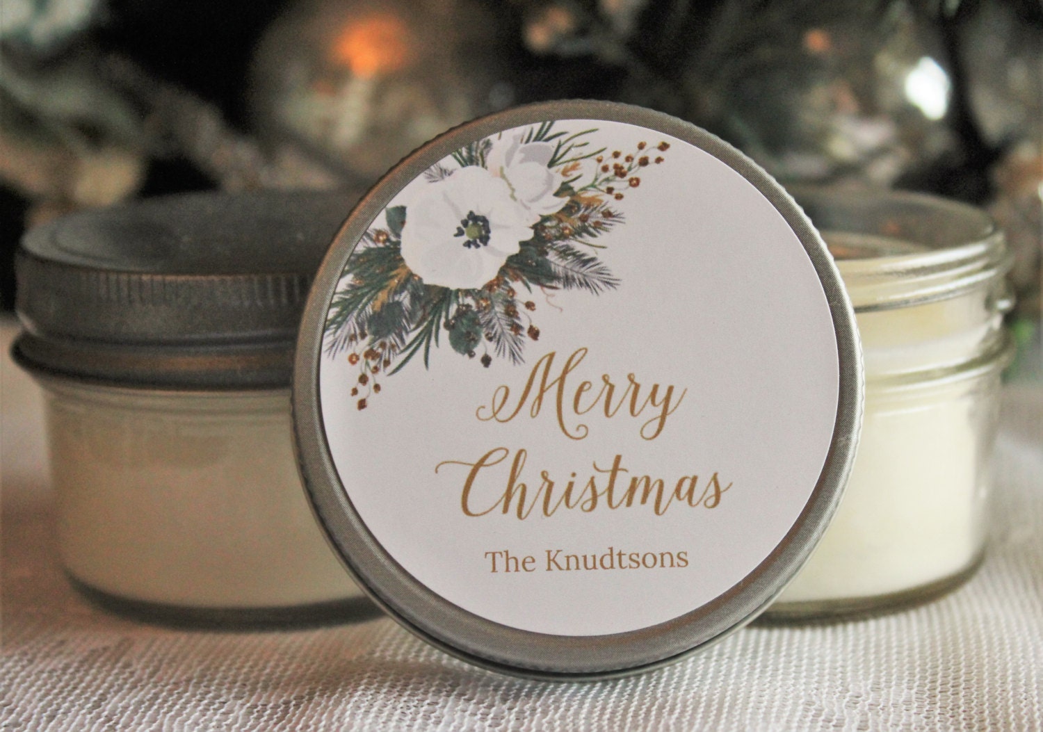 Christmas Candle Favors Holiday Gift and Decor Cute and Festive