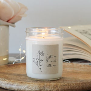 Bridesmaids Proposal Personalized Gift Boxes Will You Be My Bridesmaid Box Set Maid - Matron of Honor Proposal Light up the aisle with me Candle only