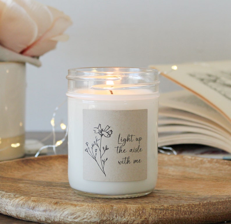 Bridesmaids Proposal Personalized Gift Boxes Will You Be My Bridesmaid Box Set Maid - Matron of Honor Proposal Light up the aisle with me Candle only