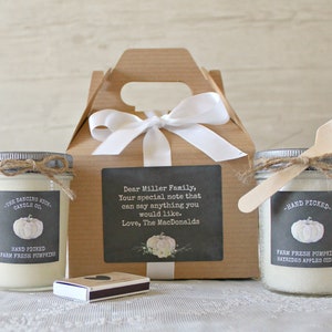 Fall Gifts / Thanksgiving Gift / Hostess Gift / Housewarming Gift / 8 oz candle & Sugar Scrub / Fall Candle Gift Set / Gift For Her / Autumn bild 7