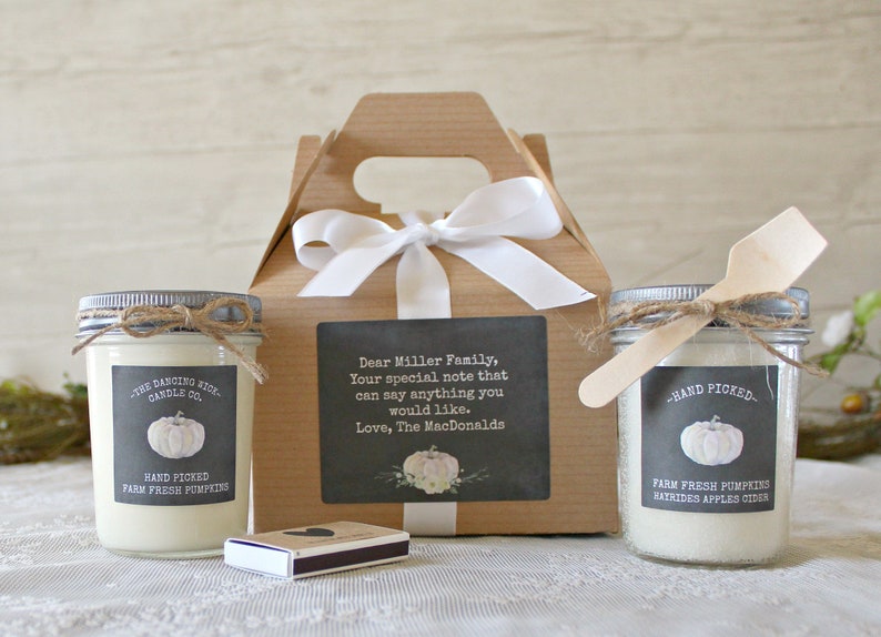 Fall Gifts / Thanksgiving Gift / Hostess Gift / Housewarming Gift / 8 oz candle & Sugar Scrub / Fall Candle Gift Set / Gift For Her / Autumn bild 7