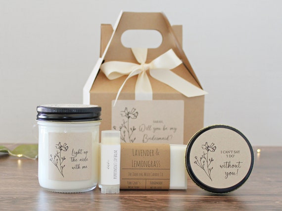 Bridesmaids Proposal Personalized Gift Boxes Will You Be My Bridesmaid Box Set Maid - Matron of Honor Proposal  Light up the aisle with me