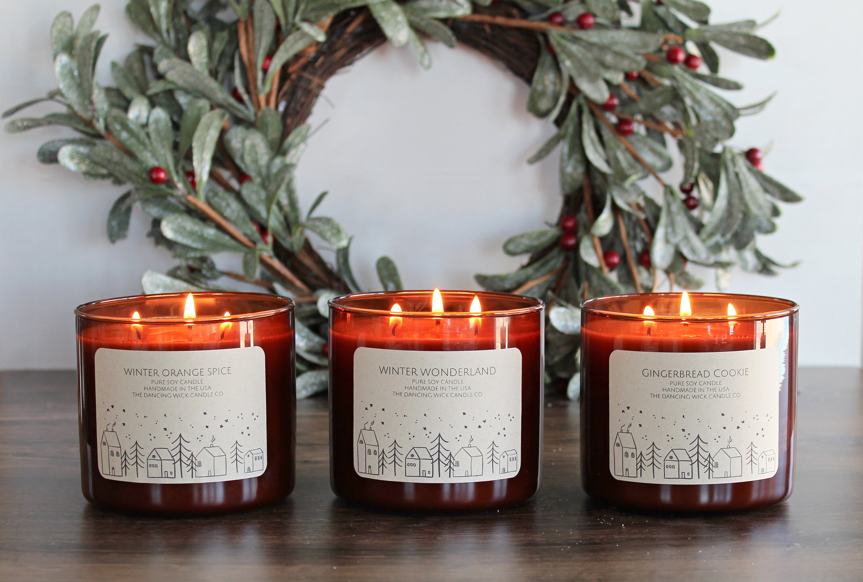 3 Wick Strong Scented Candle / Pure Soy / Cozy Decor / Hand Poured ...