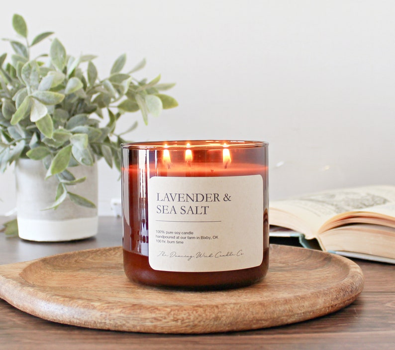 Soy 3 wick Candle / Strong Scented / Gift for Him / Hygge/ Hand Poured / Coffee Candle Book Candle / New Home Gift / Lavender Hostess Gift image 10