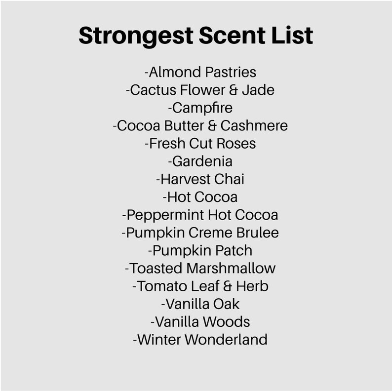 Scent Description list / Not Intended for Purchase / For Informational purposes only Bild 2