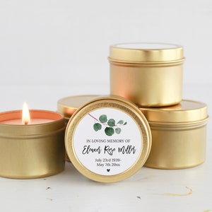 Cadeau pour service commémoratif / Cadeaux pour bougies funéraires / En mémoire de / Bougie personnalisée / Personnalisé / Cadeaux pour bougies en vrac / Lot de 10