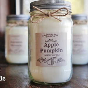 Fall Candle / Pure Soy / Autumn Candle / Fall Decor / Container Candle//Mason Jar Candle//16 oz. Candle/ 8 oz. Candle/Hand Poured/ Dye Free image 8